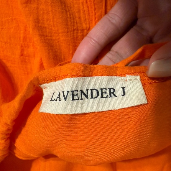 Bright Orange Puff Sleeve Mini Dress - Picture 7 of 13